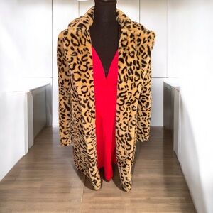 Gianni Bini Tan Leopard Teddy Jacket